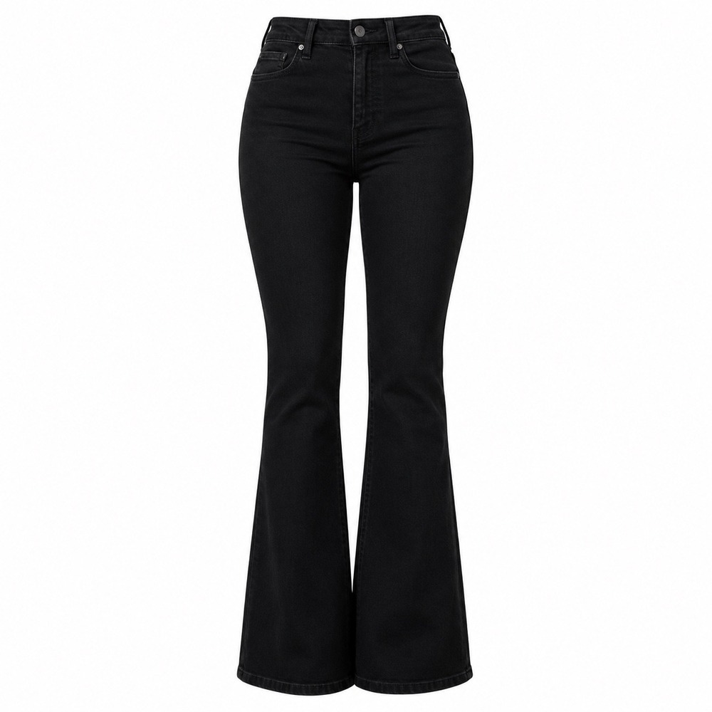 Levi's 726 Flare Jeans Women's W31 L30 Black Mid Rise Stretch Water Less Bootcut